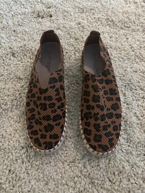 Ilse Jacobsen Tulip Woman's Leopard-Print Rubber Slip on Shoes Size 38
